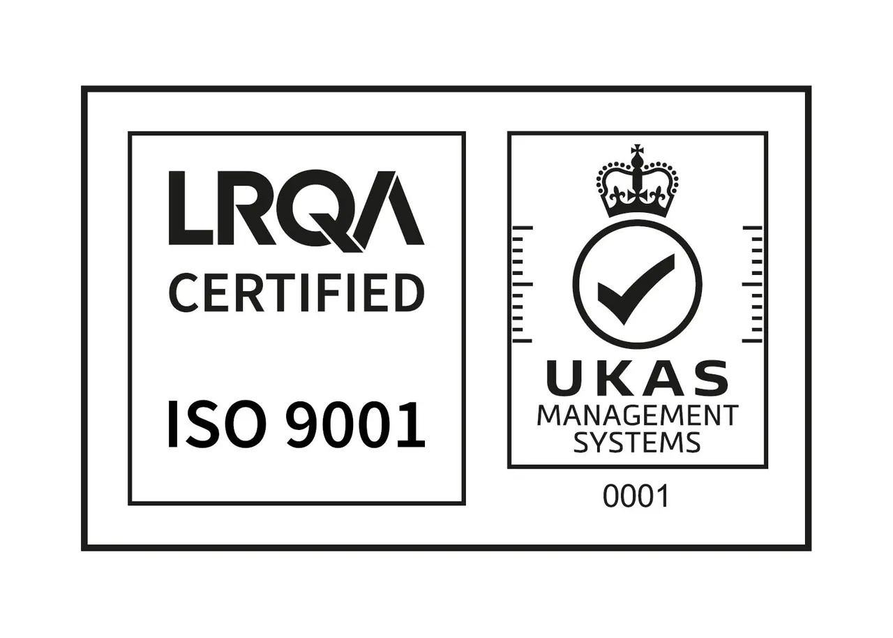 ISO 9001 — certificación LRQA acreditada por UKAS